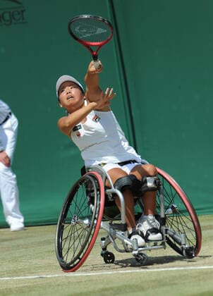 Tennis Championships - Week Two - Day Thirteen - All England Lawn Tennis Club, Wimbledon - Saturday 9th July 2022 Ladies Wheelchair Final. Singles. Diede De Groot (NED) v Yui Kamiji (Japan) Yui Kamiji (Japan) 