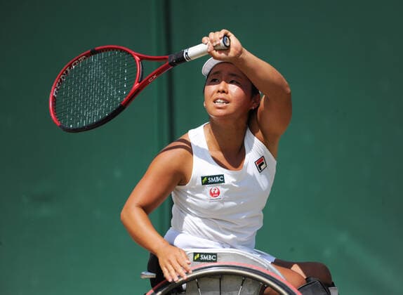 Tennis Championships - Week Two - Day Thirteen - All England Lawn Tennis Club, Wimbledon - Saturday 9th July 2022 Ladies Wheelchair Final. Singles. Diede De Groot (NED) v Yui Kamiji (Japan) Yui Kamiji (Japan) 
