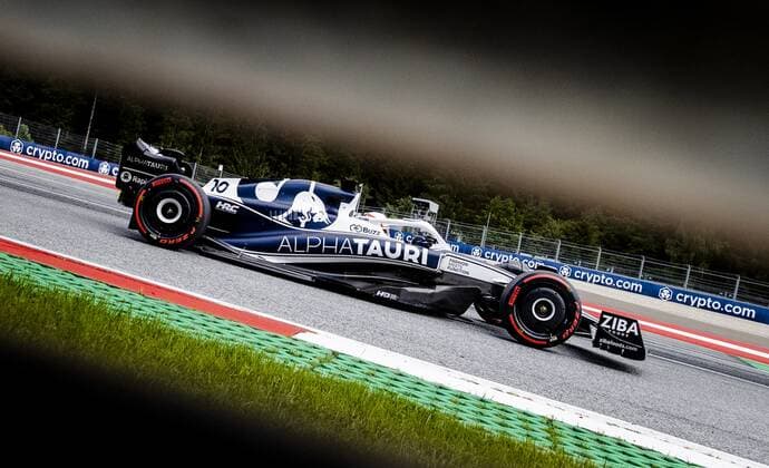 SPIELBERG Pierre Gasly 10 with the AlphaTauri AT03 during the 2nd practice session ahead of the F1 Grand Prix of Austria at the Red Bull Ring on July 9, 2022 in Spielberg, Austria ANP SEM VAN DER WAL F1 Grand Prix of Austria Practice 2 2022 xVIxANPxSportx xxANPxIVx 451536913 originalFilename: 451536913.jpg