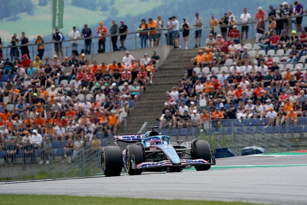 Formula 1 BWT Austrian Grand Prix 2022 09 07 2022, Red Bull Ring , Spielberg, Formula 1 BWT Austrian Grand Prix 2022 , in picture Fernando Alonso ESP , Alpine F1 Team nordphotoxGmbHx xBratic nph00250