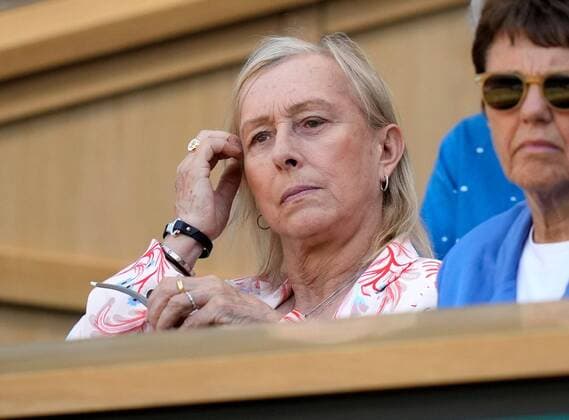 Mandatory Credit: Photo by Dave Shopland Shutterstock (13018053n) Martina Navratilova in the Royal Box on Centre Court Wimbledon Tennis Championships, Day 13, The All England Lawn Tennis and Croquet Club, London, UK - 09 Jul 2022 Wimbledon Tennis Championships, Day 13, The All England Lawn Tennis and Croquet Club, London, UK - 09 Jul 2022  Copyright: xDavexShopland Shutterstockx 13018053n
