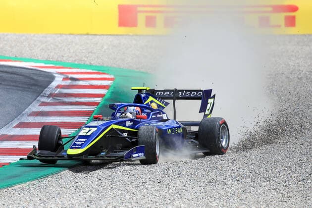 FORMULA 1 - GP of Austria 2022 SPIELBERG,AUSTRIA,09.JUL.22 - MOTORSPORTS, FORMULA 1 - FIA Formula 3, Grand Prix of Austria, Red Bull Ring, sprint race. Image shows Brad Benavides (GTM Carlin).  GEPAxpictures xMarioxBuehner