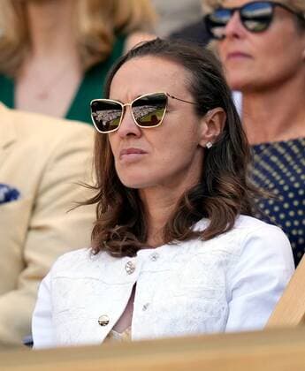Mandatory Credit: Photo by Dave Shopland Shutterstock (13018053t) Martina Hingis in the Royal Box on Centre Court Wimbledon Tennis Championships, Day 13, The All England Lawn Tennis and Croquet Club, London, UK - 09 Jul 2022 Wimbledon Tennis Championships, Day 13, The All England Lawn Tennis and Croquet Club, London, UK - 09 Jul 2022  Copyright: xDavexShopland Shutterstockx 13018053t
