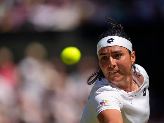 Mandatory Credit: Photo by Dave Shopland Shutterstock (13018053aa) Ons Jabeur during the Ladies Singles Final Wimbledon Tennis Championships, Day 13, The All England Lawn Tennis and Croquet Club, London, UK - 09 Jul 2022 Wimbledon Tennis Championships, Day 13, The All England Lawn Tennis and Croquet Club, London, UK - 09 Jul 2022  Copyright: xDavexShopland Shutterstockx 13018053aa