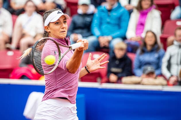 220709 Rebeka Masarova, Spain, during day 6 of the WTA Nordea Open on July 9, 2022 in Bastad,  Copyright: CHRISTOFFERxBORGxMATTISSON BB220709CB015
