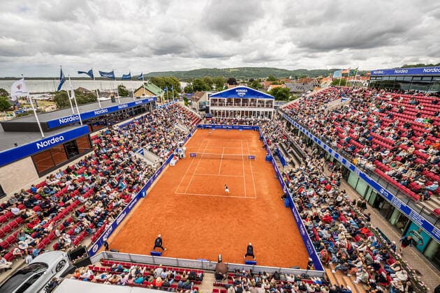 220709 Interior of center court during day 6 of the WTA Nordea Open on July 9, 2022 in Bastad,  Copyright: CHRISTOFFERxBORGxMATTISSON BB220709CB050