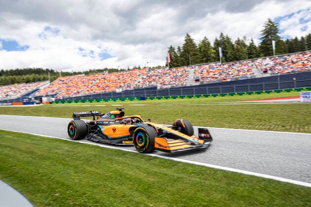 FORMULA 1 - GP of Austria 2022 SPIELBERG,AUSTRIA,09.JUL.22 - MOTORSPORTS, FORMULA 1 - Grand Prix of Austria, Red Bull Ring, practice. Image shows Daniel Ricciardo (AUS McLaren).  GEPAxpictures xWolfgangxJannach