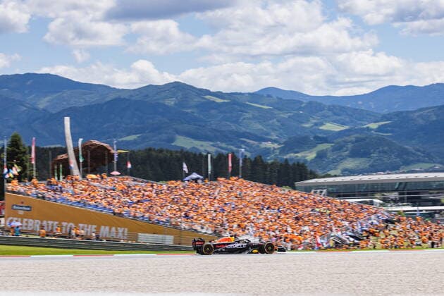 09 07 2022, Red Bull Ring, Spielberg, AUT, FIA, Formula One, Austrian Grand Prix, Free Practice, in picture Max Verstappen NED, Red Bull Racing Max Verstappen of Netherlands during the training for the Austrian FIA Formula One Grand Prix at the Red Bull Ring in Spielberg, Austria on 2022 07 09 Expa Spielberg EP_ang