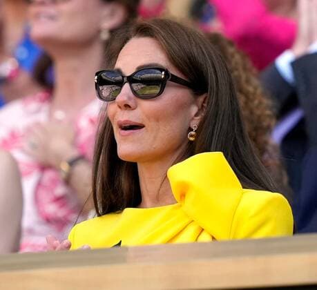 Mandatory Credit: Photo by Dave Shopland Shutterstock (13018053az) Catherine Duchess of Cambridge in the Royal Box on Centre Court Wimbledon Tennis Championships, Day 13, The All England Lawn Tennis and Croquet Club, London, UK - 09 Jul 2022 Wimbledon Tennis Championships, Day 13, The All England Lawn Tennis and Croquet Club, London, UK - 09 Jul 2022  Copyright: xDavexShopland Shutterstockx 13018053az