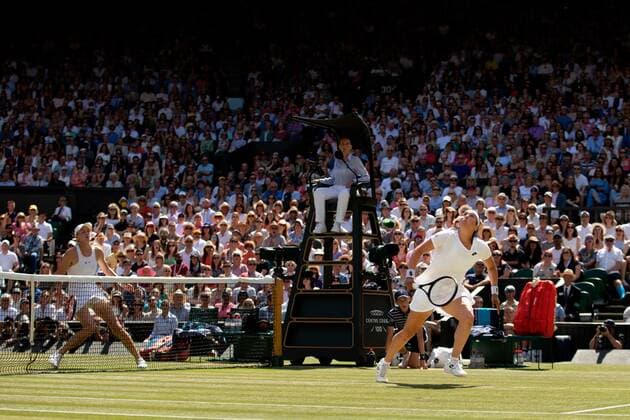 Mandatory Credit: Photo by Ella Ling Shutterstock (13018055n) Ons Jabeur and Elena Rybakina during the Ladies Singles Final Wimbledon Tennis Championships, Day 13, The All England Lawn Tennis and Croquet Club, London, UK - 09 Jul 2022 Wimbledon Tennis Championships, Day 13, The All England Lawn Tennis and Croquet Club, London, UK - 09 Jul 2022  Copyright: xEllaxLing Shutterstockx 13018055n