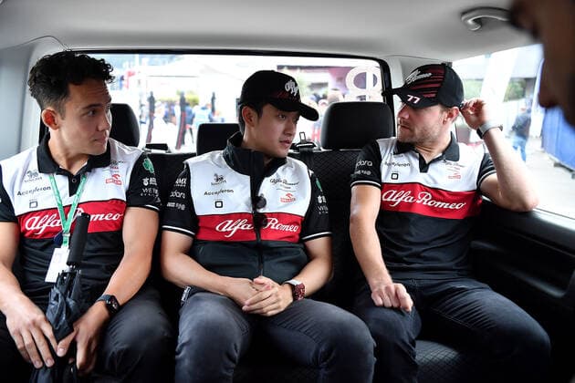 09 07 2022, Red Bull Ring , Spielberg, Formula 1 BWT Austrian Grand Prix 2022 , in picture Valtteri Bottas FIN , Alfa Romeo F1 Team ORLEN, Guanyu Zhou CHN , Alfa Romeo Racing ORLEN Photo EU Images Spielberg Red Bull Ring Styria Austria  eu-images-506