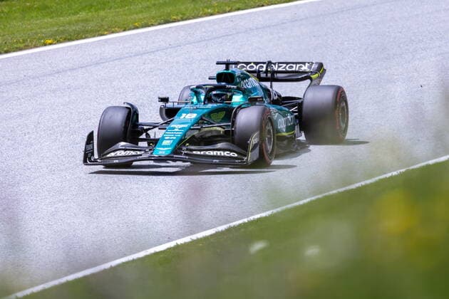 09 07 2022, Red Bull Ring, Spielberg, AUT, FIA, Formula One, Austrian Grand Prix, Free Practice, in picture Lance Stroll CAN, Aston Martin Lance Stroll of Canada during the training for the Austrian FIA Formula One Grand Prix at the Red Bull Ring in Spielberg, Austria on 2022 07 09 Expa Spielberg EP_gro
