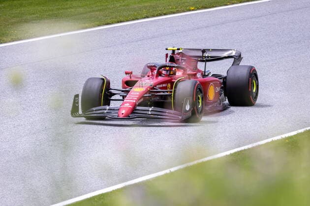 09 07 2022, Red Bull Ring, Spielberg, AUT, FIA, Formula One, Austrian Grand Prix, Free Practice, in picture Carlos Sainz ESP, Ferrari Carlos Sainz of Spain during the training for the Austrian FIA Formula One Grand Prix at the Red Bull Ring in Spielberg, Austria on 2022 07 09 Expa Spielberg EP_gro