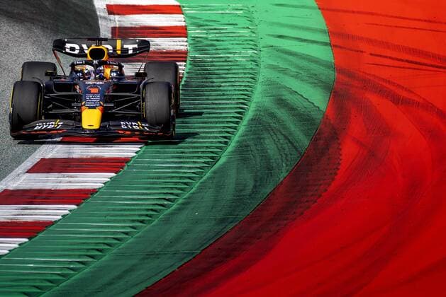SPIELBERG Max Verstappen 1 with the Oracle Red Bull Racing RB18 Honda during the Sprint race ahead of the F1 Grand Prix of Austria at the Red Bull Ring on July 9, 2022 in Spielberg, Austria ANP SEM VAN DER WAL F1 Grand Prix of Austria Sprint 2022 xVIxANPxSportx xxANPxIVx 451544118 originalFilename: 451544118.jpg