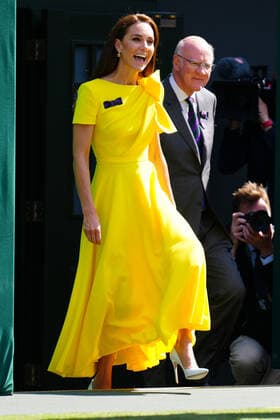 Mandatory Credit: Photo by Javier Garcia Shutterstock (13018057cp) Catherine Duchess of Cambridge on Centre Court Wimbledon Tennis Championships, Day 13, The All England Lawn Tennis and Croquet Club, London, UK - 09 Jul 2022 Wimbledon Tennis Championships, Day 13, The All England Lawn Tennis and Croquet Club, London, UK - 09 Jul 2022  Copyright: xJavierxGarcia Shutterstockx 13018057cp