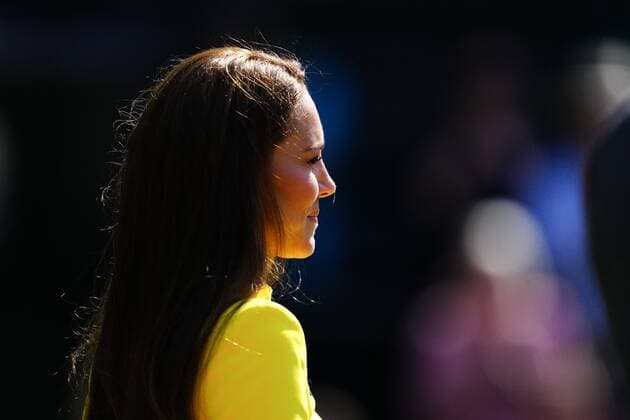 Mandatory Credit: Photo by Javier Garcia Shutterstock (13018057dg) Catherine Duchess of Cambridge on Centre Court Wimbledon Tennis Championships, Day 13, The All England Lawn Tennis and Croquet Club, London, UK - 09 Jul 2022 Wimbledon Tennis Championships, Day 13, The All England Lawn Tennis and Croquet Club, London, UK - 09 Jul 2022  Copyright: xJavierxGarcia Shutterstockx 13018057dg