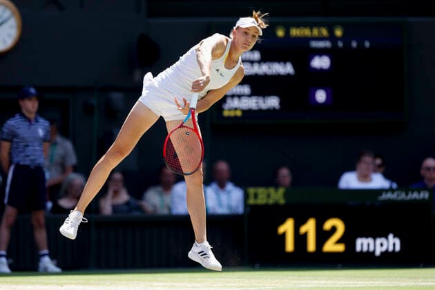 Elena Rybakina KAZ Women Singles Final, Final Tennis Wimbledon 2021 Grand Slam ITF ATP WTA AELTC London Great Britain 9 July 2022 Copyright: xJuergenxHasenkopfx