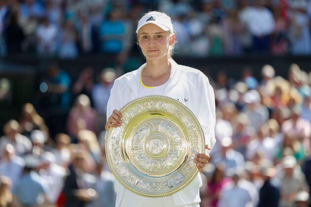 Elena Rybakina KAZ Ladies Singles, Presentation Tennis Wimbledon 2021 Grand Slam ITF ATP WTA AELTC London Great Britain 9 July 2022 Copyright: xJuergenxHasenkopfx