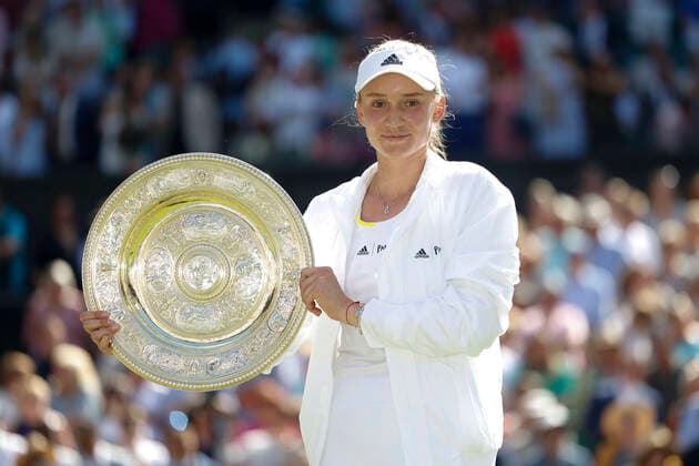 Elena Rybakina KAZ Ladies Singles, Presentation Tennis Wimbledon 2021 Grand Slam ITF ATP WTA AELTC London Great Britain 9 July 2022 Copyright: xJuergenxHasenkopfx