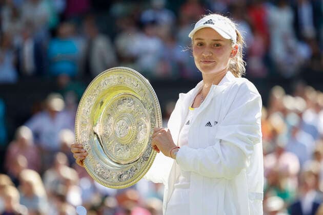 Elena Rybakina KAZ Ladies Singles, Presentation Tennis Wimbledon 2021 Grand Slam ITF ATP WTA AELTC London Great Britain 9 July 2022 Copyright: xJuergenxHasenkopfx