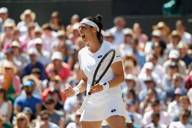 Ons Jabeur makes fist and cheers,jubilation,joy,emotion,women singles final,final match Copyright: xJuergenxHasenkopfx