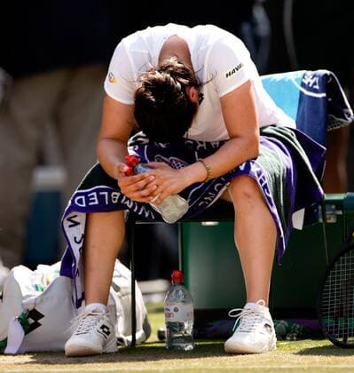 Mandatory Credit: Photo by Ella Ling Shutterstock (13018055ba) Ons Jabeur after defeat in the Ladies Singles Final Wimbledon Tennis Championships, Day 13, The All England Lawn Tennis and Croquet Club, London, UK - 09 Jul 2022 Wimbledon Tennis Championships, Day 13, The All England Lawn Tennis and Croquet Club, London, UK - 09 Jul 2022  Copyright: xEllaxLing Shutterstockx 13018055ba