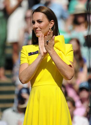 Tennis Championships - Week Two - Day Thirteen - All England Lawn Tennis Club, Wimbledon - Saturday 9th July 2022 Ladies Singles Final. Elena Rybakina (KAZ) v Ons Jabeur (TUN) HRH The Duchess of Cambridge (Cate) 