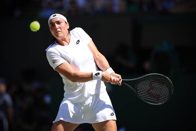 Tennis Wimbledon Tag 13 9. Juli 2022 Tennis Wimbledon Tag 13 Ons Jabeur TUN in Aktion gegen Elena Rybakina KAZ während des Dameneinzel-Finales Foto Simon Stacpoole Offside London UK  Copyright: xSimonxStacpoolexOffside