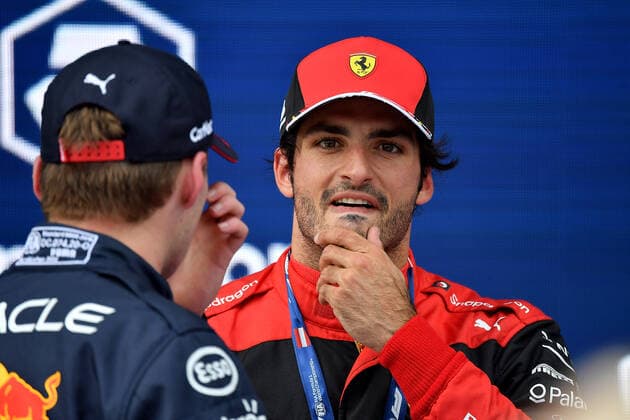 Formula 1 BWT Austrian Grand Prix 2022 09 07 2022, Red Bull Ring , Spielberg, Formula 1 BWT Austrian Grand Prix 2022 , in picture winner Max Verstappen NEL , Oracle Red Bull Racing, 3rd place for Carlos Sainz Jr ESP , Scuderia Ferrari nordphotoxGmbHx xBratic nph00250