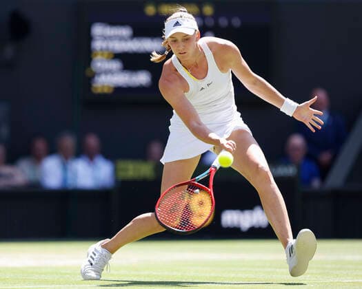 Elena Rybakina KAZ , Women Singles, Final, Final Tennis Wimbledon 2022 Grand Slam ITF ATP WTA AELTC London Great Britain 9 July 2022 Copyright: xJuergenxHasenkopfx