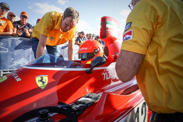 FORMULA 1 - GP of Austria 2022 SPIELBERG,AUSTRIA,09.JUL.22 - MOTORSPORTS, FORMULA 1 - Grand Prix of Austria, Red Bull Ring, Red Bull Legends Parade warm-up. Image shows Matthias Lauda (AUT).  GEPAxpictures xManfredxBinder