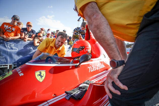 FORMULA 1 - GP of Austria 2022 SPIELBERG,AUSTRIA,09.JUL.22 - MOTORSPORTS, FORMULA 1 - Grand Prix of Austria, Red Bull Ring, Red Bull Legends Parade warm-up. Image shows Matthias Lauda (AUT).  GEPAxpictures xManfredxBinder