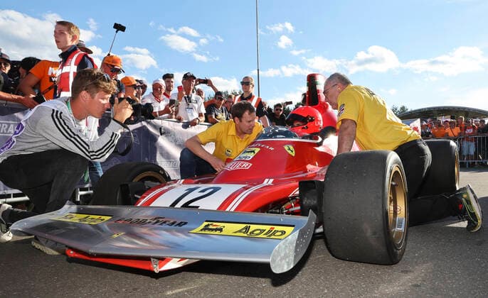 FORMULA 1 - GP of Austria 2022 SPIELBERG,AUSTRIA,09.JUL.22 - MOTORSPORTS, FORMULA 1 - Grand Prix of Austria, Red Bull Ring, Red Bull Legends Parade warm-up. Image shows Mathias Lauda.  GEPAxpictures xWolfgangxGrebien