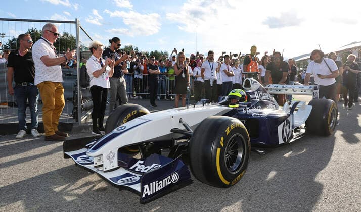 FORMULA 1 - GP of Austria 2022 SPIELBERG,AUSTRIA,09.JUL.22 - MOTORSPORTS, FORMULA 1 - Grand Prix of Austria, Red Bull Ring, Red Bull Legends Parade warm-up. Image shows Ralf Schuhmacher.  GEPAxpictures xWolfgangxGrebien