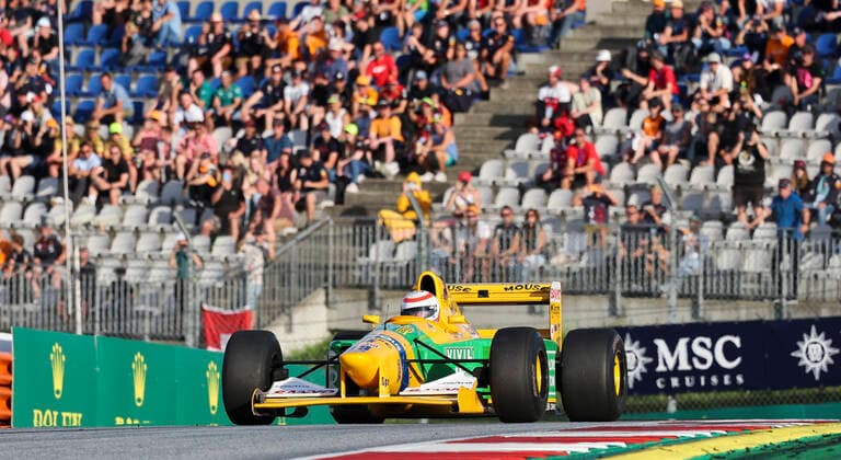 FORMULA 1 - GP of Austria 2022 SPIELBERG,AUSTRIA,09.JUL.22 - MOTORSPORTS, FORMULA 1 - Grand Prix of Austria, Red Bull Ring, Red Bull Legends Parade warm-up. Image shows Martin Brundl.  GEPAxpictures xWolfgangxGrebien