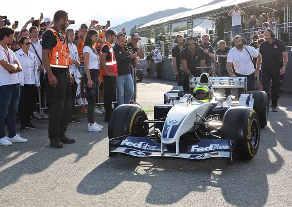 FORMULA 1 - GP of Austria 2022 SPIELBERG,AUSTRIA,09.JUL.22 - MOTORSPORTS, FORMULA 1 - Grand Prix of Austria, Red Bull Ring, Red Bull Legends Parade warm-up. Image shows Ralf Schuhmacher.  GEPAxpictures xWolfgangxGrebien