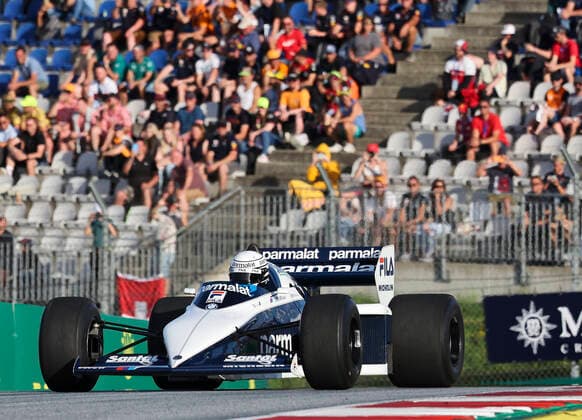 FORMULA 1 - GP of Austria 2022 SPIELBERG,AUSTRIA,09.JUL.22 - MOTORSPORTS, FORMULA 1 - Grand Prix of Austria, Red Bull Ring, Red Bull Legends Parade warm-up. Image shows Riccard Patresse (ITA).  GEPAxpictures xWolfgangxGrebien