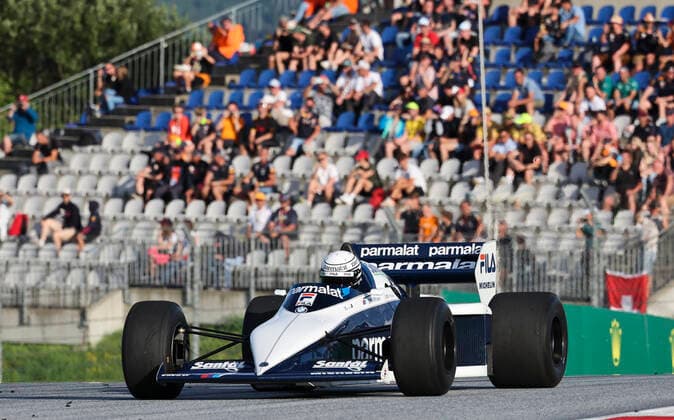 FORMULA 1 - GP of Austria 2022 SPIELBERG,AUSTRIA,09.JUL.22 - MOTORSPORTS, FORMULA 1 - Grand Prix of Austria, Red Bull Ring, Red Bull Legends Parade warm-up. Image shows Riccard Patresse (ITA).  GEPAxpictures xWolfgangxGrebien