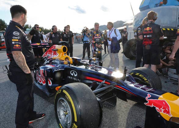 FORMULA 1 - GP of Austria 2022 SPIELBERG,AUSTRIA,09.JUL.22 - MOTORSPORTS, FORMULA 1 - Grand Prix of Austria, Red Bull Ring, Red Bull Legends Parade warm-up. Image shows consultant David Coulthard (Red Bull Racing).  GEPAxpictures xWolfgangxGrebien