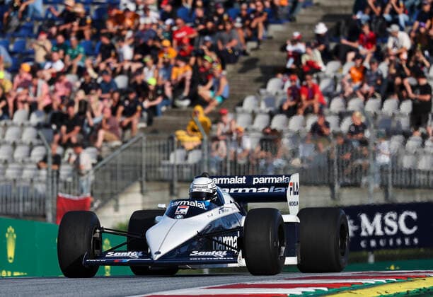 FORMULA 1 - GP of Austria 2022 SPIELBERG,AUSTRIA,09.JUL.22 - MOTORSPORTS, FORMULA 1 - Grand Prix of Austria, Red Bull Ring, Red Bull Legends Parade warm-up. Image shows Riccard Patresse (ITA).  GEPAxpictures xWolfgangxGrebien