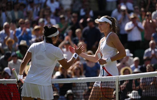 2022 Wimbledon Elena Rybakina KAZ and Ons Jabeur , TUN
