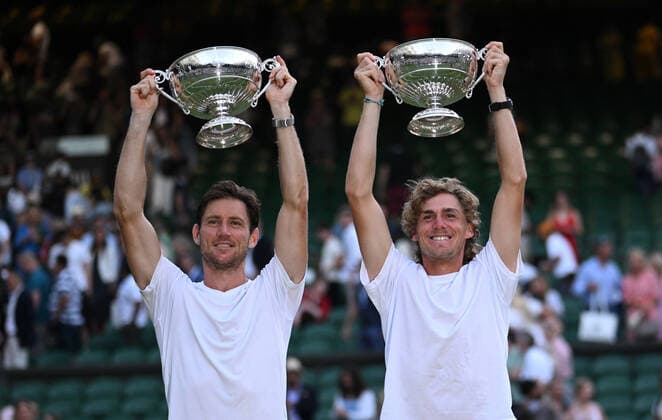 2022 Wimbledon Mens Doubles Final Mattew Ebden AUS , Max Purcell AUS vs Nikola Mektic CRO and Mate Pavic CRO