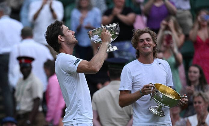 2022 Wimbledon Mens Doubles Final Mattew Ebden AUS , Max Purcell AUS vs Nikola Mektic CRO and Mate Pavic CRO