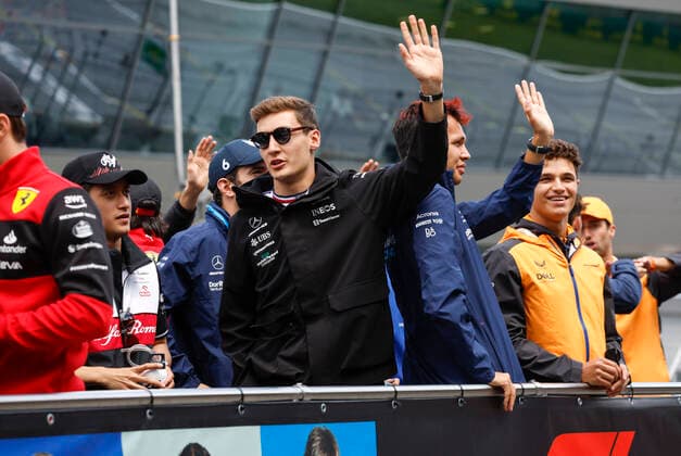 24 Guanyu Zhou CHN, Alfa Romeo F1 Team ORLEN , 63 George Russell GBR, Mercedes AMG Petronas F1 Team , 23 Alexander Albon THA, Williams Racing , F1 Grand Prix of Austria at Red Bull Ring on July 10, 2022 in Spielberg, Austria Photo by HOCH ZWEI Spielberg Austria