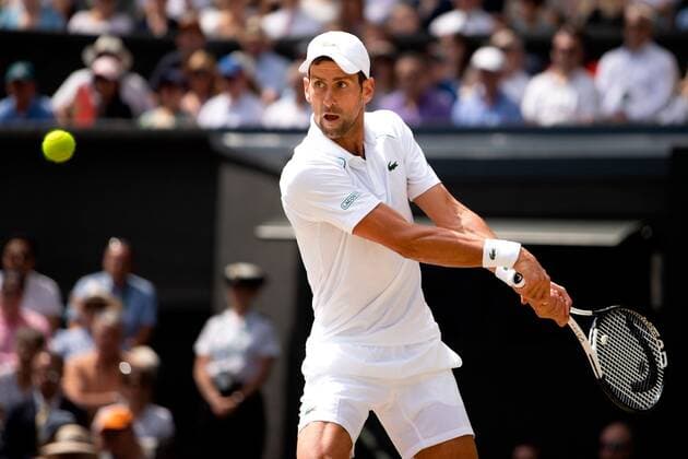 Mandatory Credit: Photo by Ella Ling Shutterstock (13018059a) Novak Djokovic during the Men s Singles Final Wimbledon Tennis Championships, Day 14, The All England Lawn Tennis and Croquet Club, London, UK - 10 Jul 2022 Wimbledon Tennis Championships, Day 14, The All England Lawn Tennis and Croquet Club, London, UK - 10 Jul 2022  Copyright: xEllaxLing Shutterstockx 13018059a