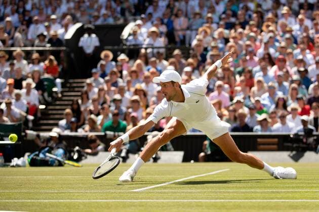 Mandatory Credit: Photo by Ella Ling Shutterstock (13018059m) Novak Djokovic during the Men s Singles Final Wimbledon Tennis Championships, Day 14, The All England Lawn Tennis and Croquet Club, London, UK - 10 Jul 2022 Wimbledon Tennis Championships, Day 14, The All England Lawn Tennis and Croquet Club, London, UK - 10 Jul 2022  Copyright: xEllaxLing Shutterstockx 13018059m