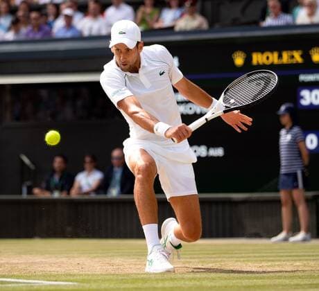 Mandatory Credit: Photo by Ella Ling Shutterstock (13018059ae) Novak Djokovic during the Men s Singles Final Wimbledon Tennis Championships, Day 14, The All England Lawn Tennis and Croquet Club, London, UK - 10 Jul 2022 Wimbledon Tennis Championships, Day 14, The All England Lawn Tennis and Croquet Club, London, UK - 10 Jul 2022  Copyright: xEllaxLing Shutterstockx 13018059ae