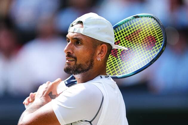 Mandatory Credit: Photo by Javier Garcia Shutterstock (13018062bm) Nick Kyrgios during the Men s Singles Final Wimbledon Tennis Championships, Day 14, The All England Lawn Tennis and Croquet Club, London, UK - 10 Jul 2022 Wimbledon Tennis Championships, Day 14, The All England Lawn Tennis and Croquet Club, London, UK - 10 Jul 2022  Copyright: xJavierxGarcia Shutterstockx 13018062bm
