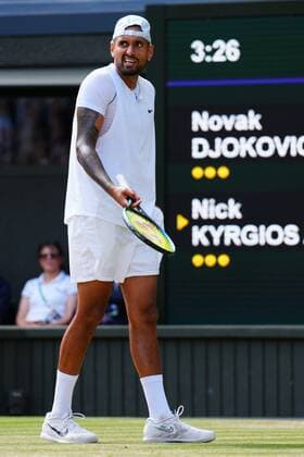 Mandatory Credit: Photo by Javier Garcia Shutterstock (13018062cb) Nick Kyrgios during the Men s Singles Final Wimbledon Tennis Championships, Day 14, The All England Lawn Tennis and Croquet Club, London, UK - 10 Jul 2022 Wimbledon Tennis Championships, Day 14, The All England Lawn Tennis and Croquet Club, London, UK - 10 Jul 2022  Copyright: xJavierxGarcia Shutterstockx 13018062cb