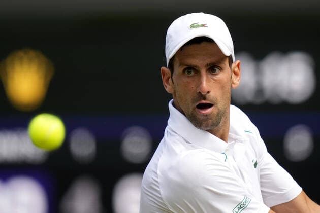 Mandatory Credit: Photo by Dave Shopland Shutterstock (13018058df) Novak Djokovic during the Men s Singles Final Wimbledon Tennis Championships, Day 14, The All England Lawn Tennis and Croquet Club, London, UK - 10 Jul 2022 Wimbledon Tennis Championships, Day 14, The All England Lawn Tennis and Croquet Club, London, UK - 10 Jul 2022  Copyright: xDavexShopland Shutterstockx 13018058df